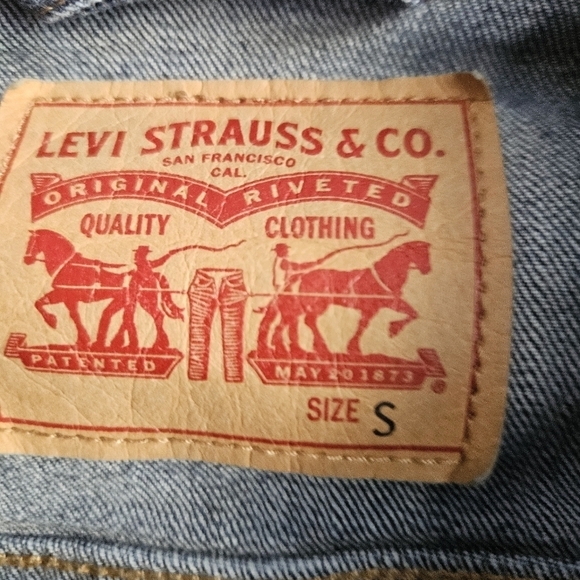 Levis Womens Denim Trucker Jacket Sz Small - Picture 9 of 10